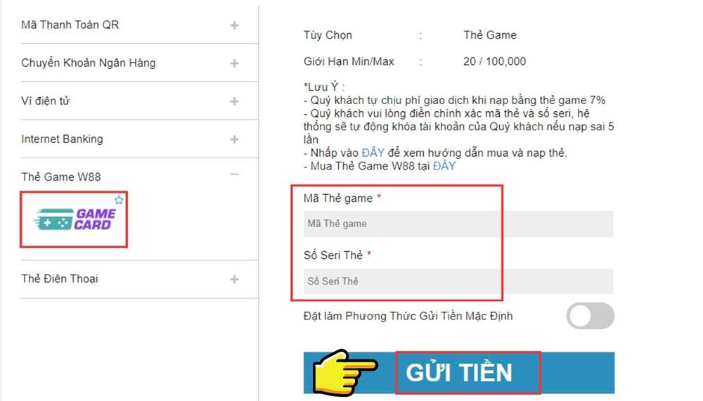 Sau khi nhập số tiền cần nạp, bạn tiếp tục điền thông tin thẻ game